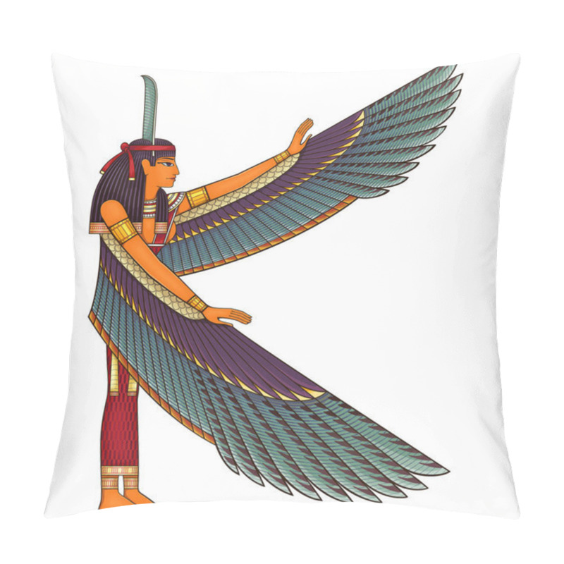 Personality  Egyptian Ancient Symbol.Religion Icon.Egypt Deiteis.Culture.Design Element. Pillow Covers