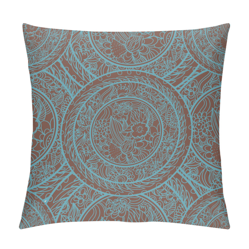 Personality  Ornamental Round Floral Pattern Pillow Covers