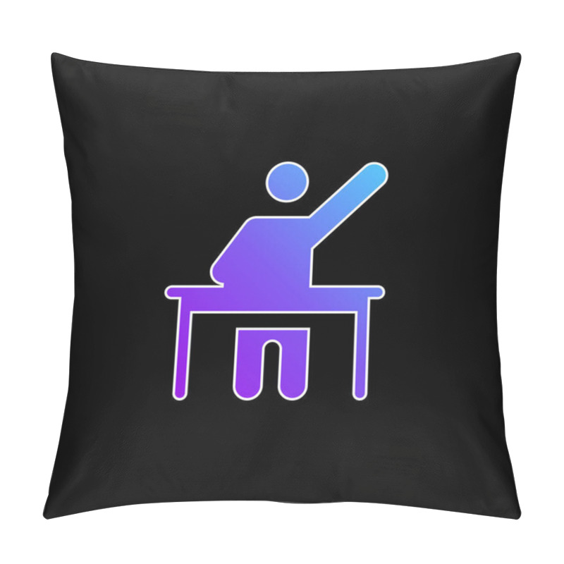 Personality  Asking Blue Gradient Vector Icon Pillow Covers