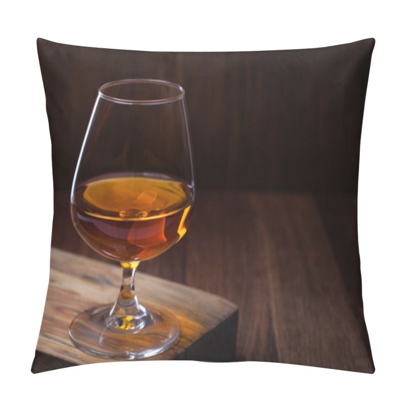 Personality  Cognac On A Wooden Background Pillow Covers