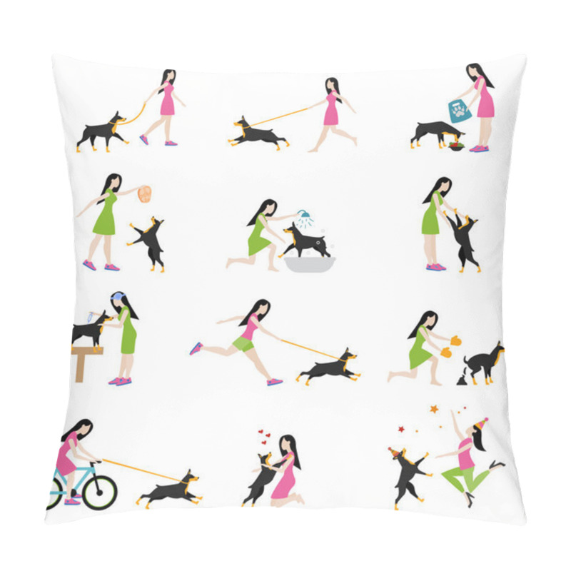 Personality  Professional Dog Walking. Pillow Covers