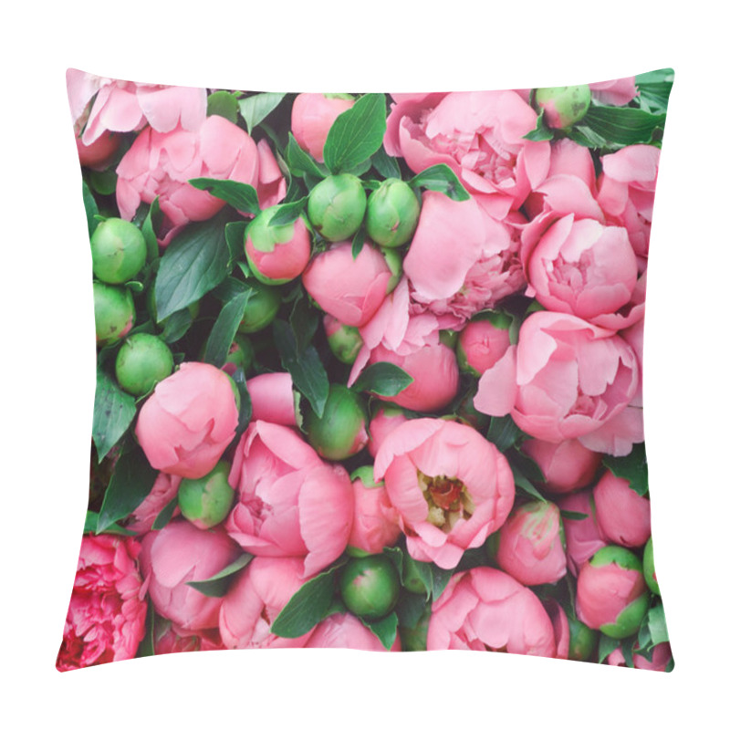 Personality  Lots Of Pretty And Romantic Violet And Pink Peonies In Floral Shop Pillow Covers