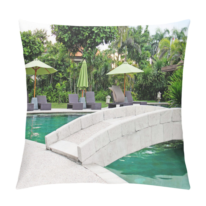 Personality  Beautiful Swimming Pool In The Tropics Resort Pillow Covers