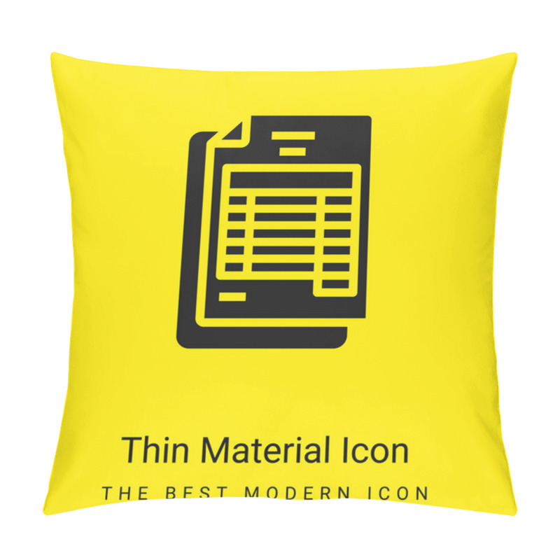 Personality  Bank Statement Minimal Bright Yellow Material Icon Pillow Covers