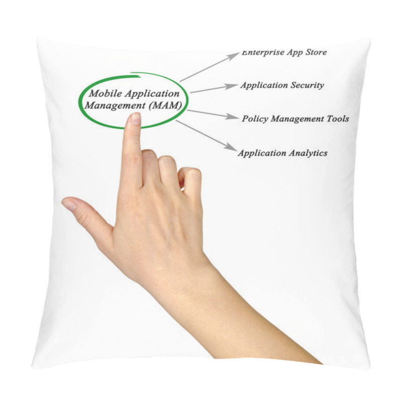 Personality  Diagram Of Mobile Application Management Pillow Covers