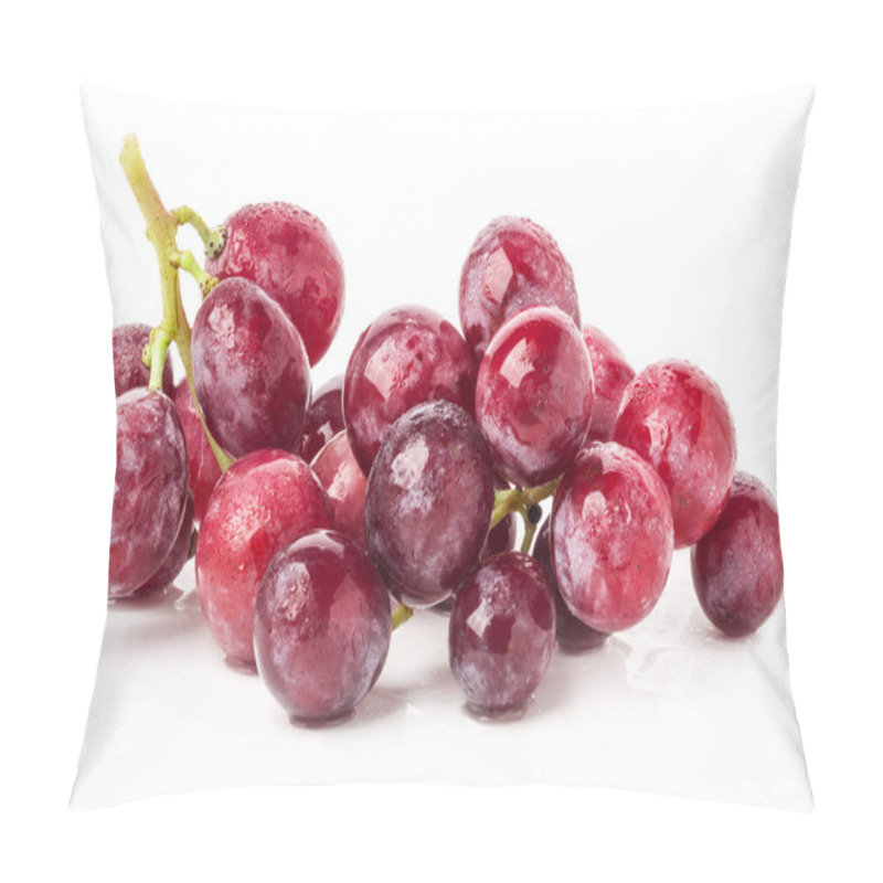 Personality  Red Grape Isolated On White Pillow Covers