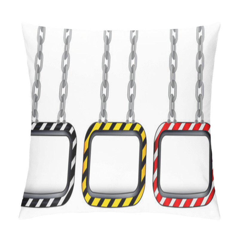 Personality  Isolated Hanged Chain Board Striped Collection Vector Pillow Covers