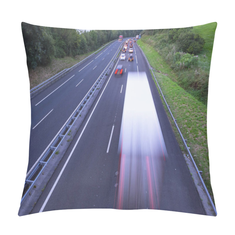 Personality  Driving On The Highway, Traffic Jam, Cars Stopped On The Highway, Basque Country Pillow Covers