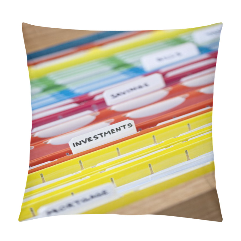 Personality  Financial Documents In Folders Pillow Covers