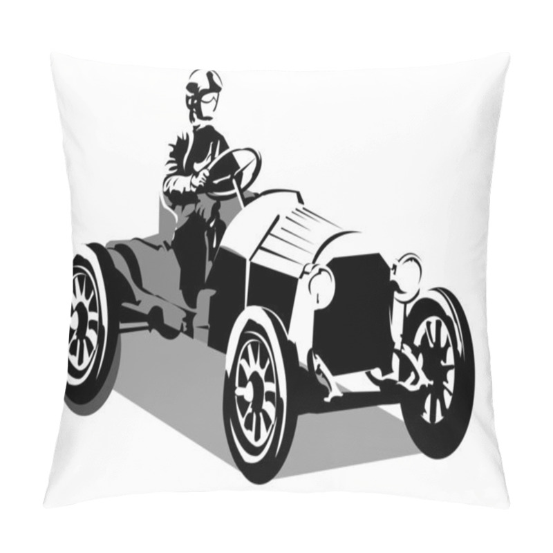 Personality  Old Racer Car Pillow Covers