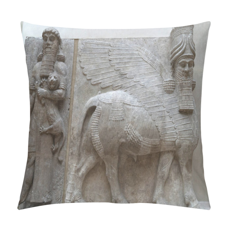 Personality  Ancient Babylonia And Assyria Sculpture From Mesopotamia Pillow Covers