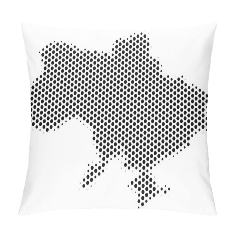 Personality  Hexagonal Ukraine Map With Crimea Pillow Covers