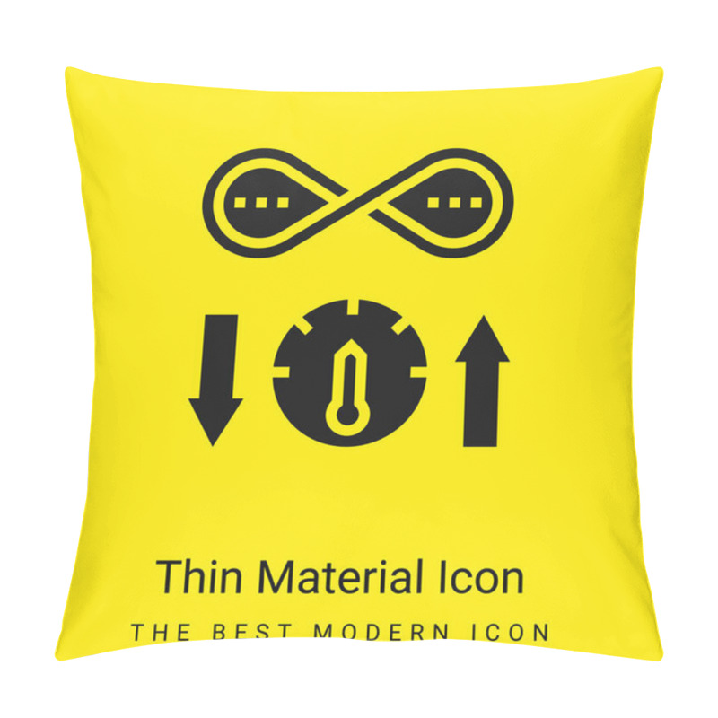 Personality  Bandwidth Minimal Bright Yellow Material Icon Pillow Covers