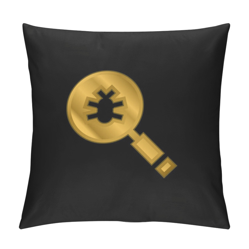 Personality  Antivirus Gold Plated Metalic Icon Or Logo Vector Pillow Covers