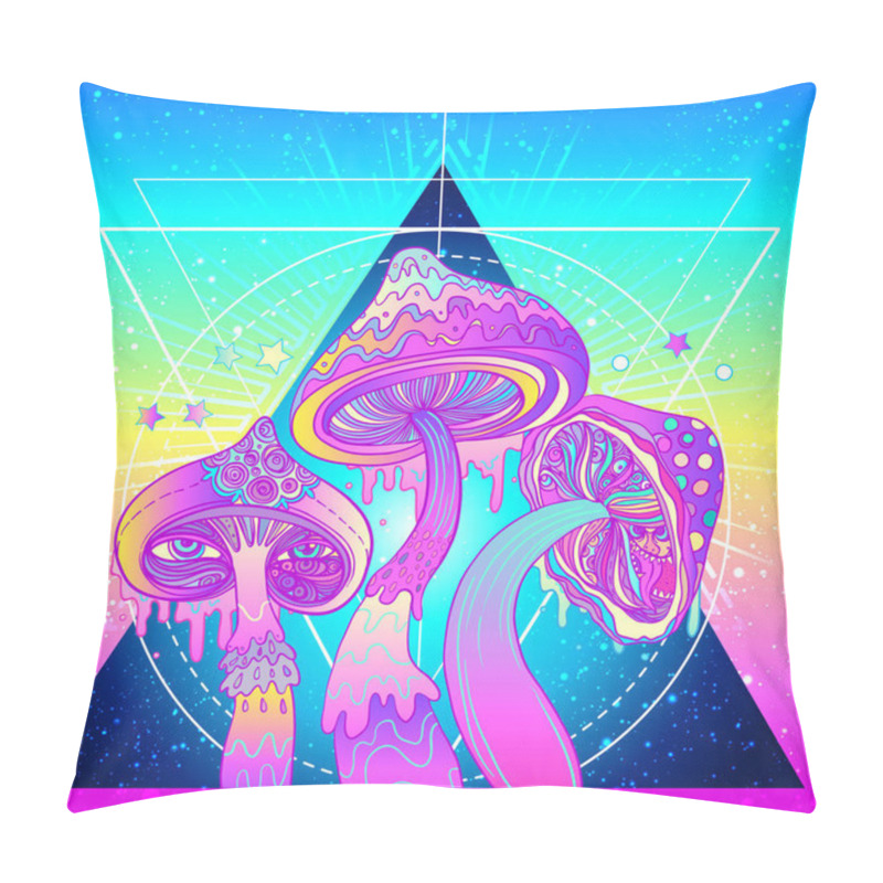 Personality  Three Magic Mushrooms  Pillow Covers