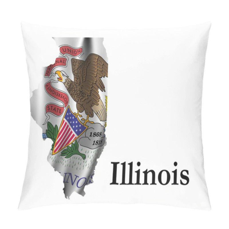 Personality  Flag Of Illinois Pillow Covers