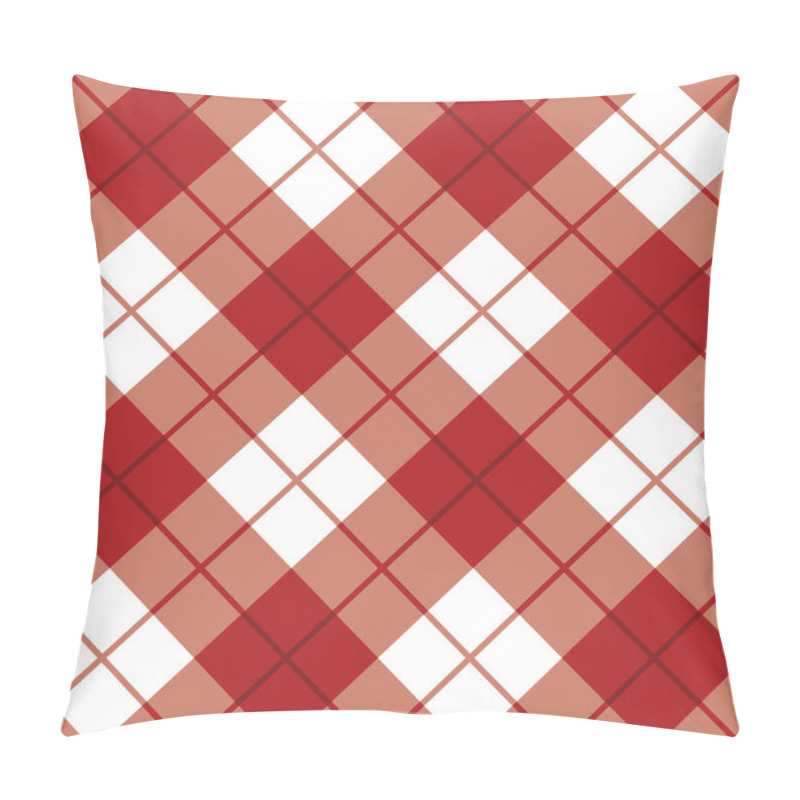 Personality  Bias Plaid Pattern In Red Pillow Covers