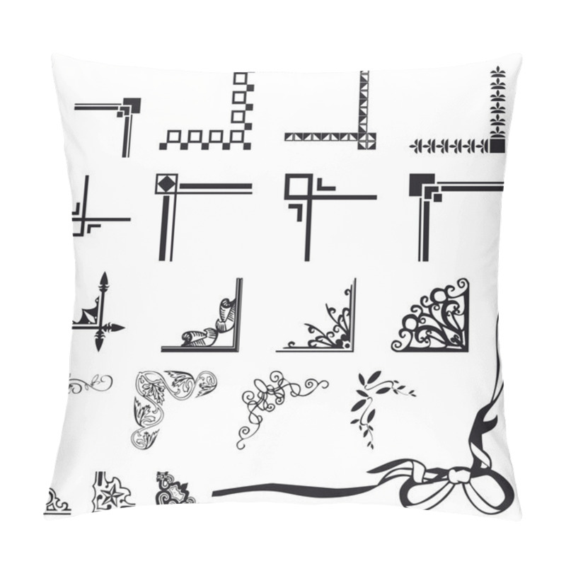 Personality  Ribbon And Border Corners Set Pillow Covers