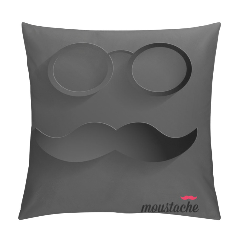 Personality  Black Moustaches Background Pillow Covers