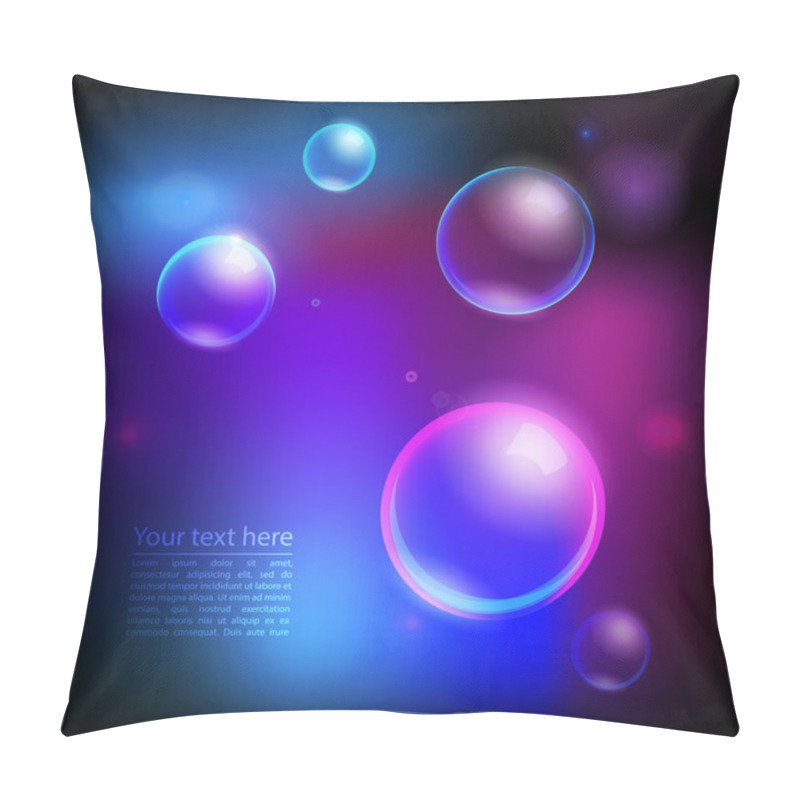 Personality  Galaxy Light Background With Bubbles Pillow Covers