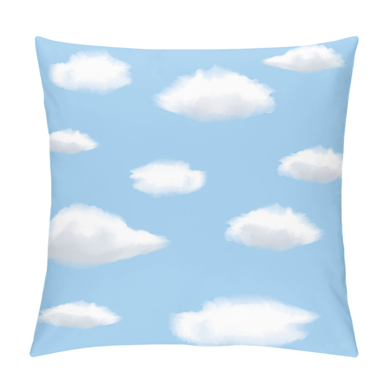 Personality  Seamless Background With Clouds On Sky. Pillow Covers