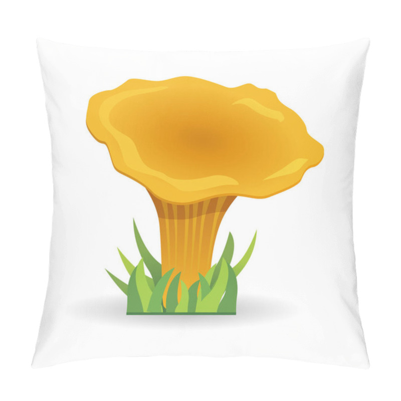 Personality  Chanterelles Mushrooms. Vegetable Healthy Food. Mushrooms Isolat Pillow Covers