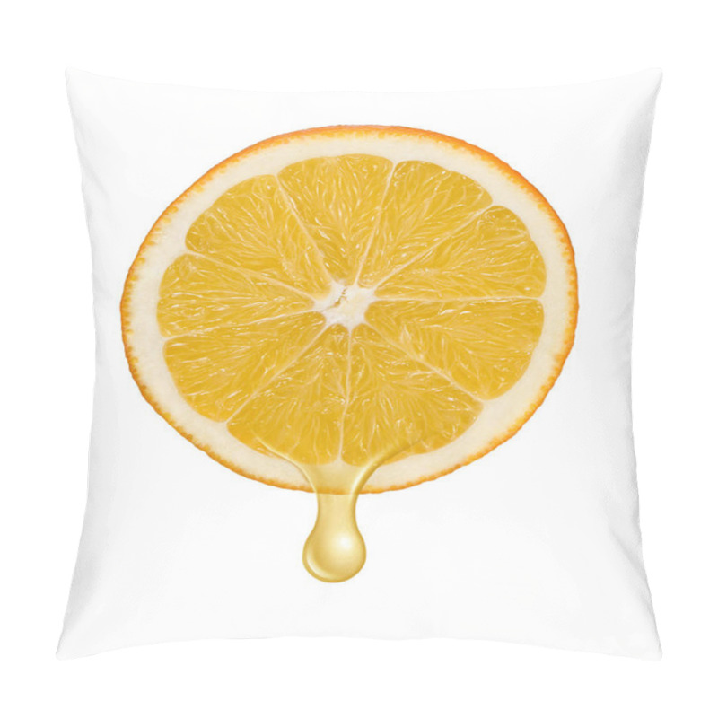 Personality  Juice Dripping On Cut Half Of Orange Pillow Covers