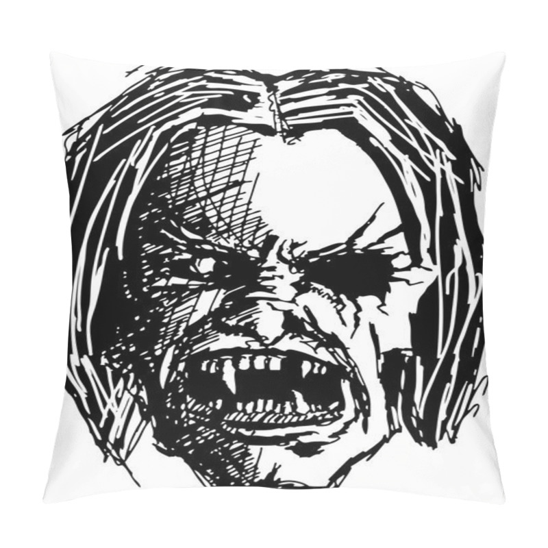 Personality  Angry Monster Skull Pillow Covers