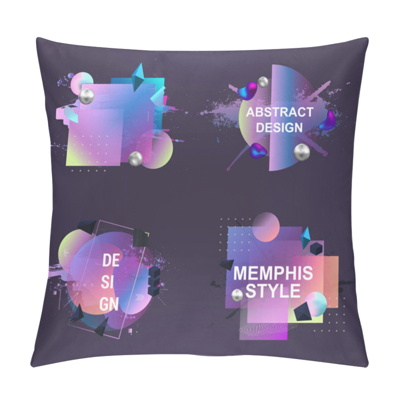 Personality  Abstract Memphis Art Forms For Design Advertising Pillow Covers