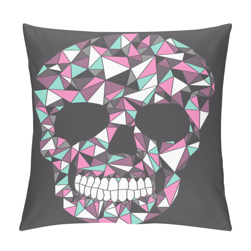 Personality  Skull With Geometric Pattern. Pillow Covers