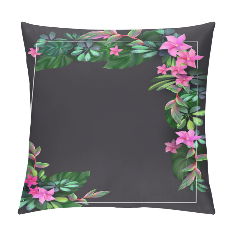 Personality  Tropical Forest And Flowers.vector Pillow Covers