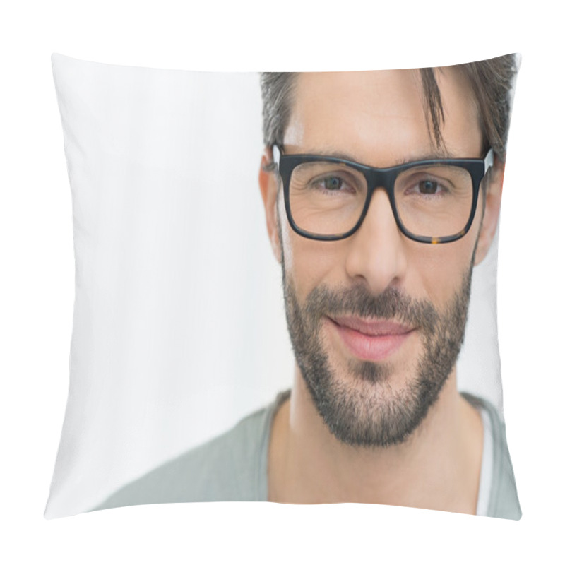 Personality  Satisfied Man With Spectacle Pillow Covers