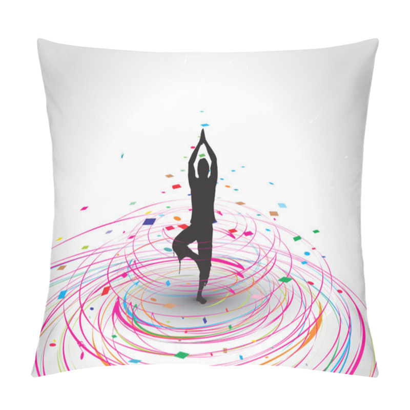 Personality  A Young Woman Doing Yoga Pillow Covers