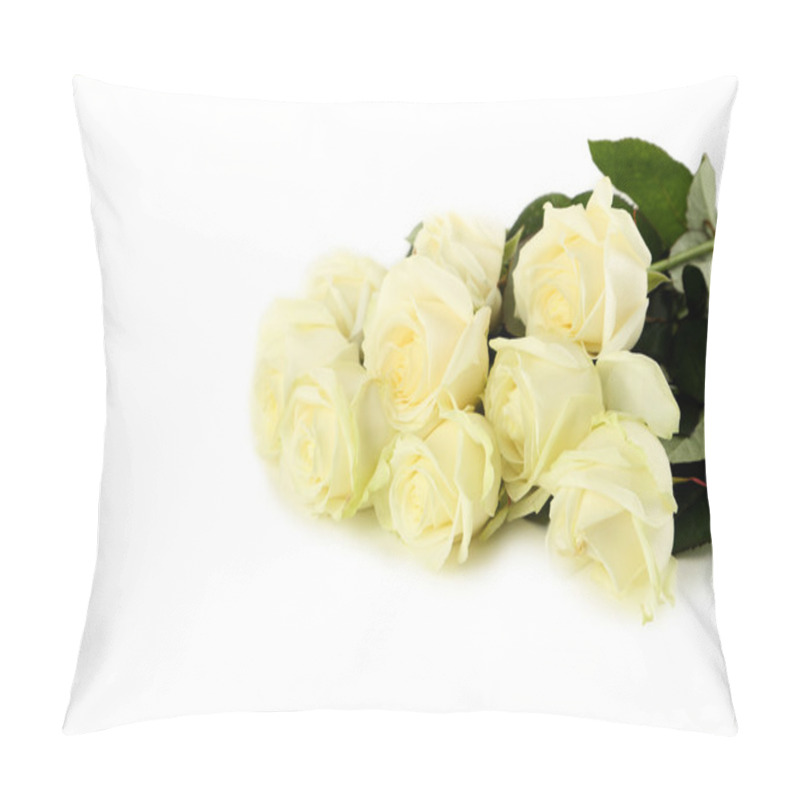 Personality  Bouquet Of White Roses Pillow Covers