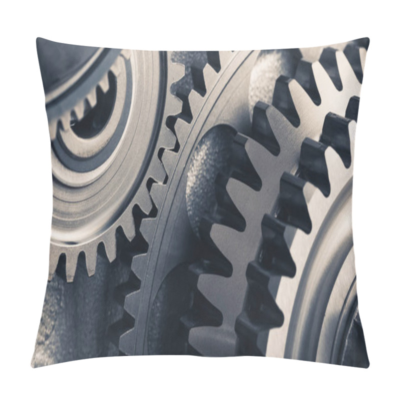 Personality  Engine Gear Wheels, Industrial Background Pillow Covers