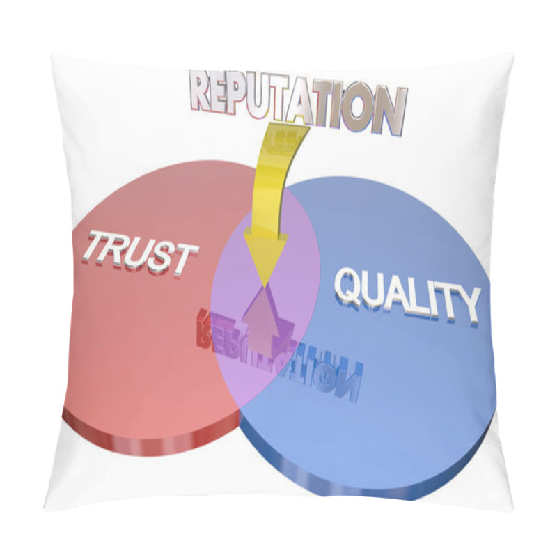 Personality  Venn Diagram 3d Illustration Pillow Covers