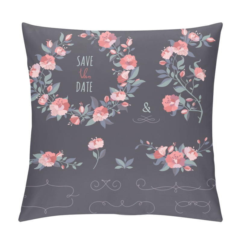 Personality  Set Of Floral Elements Pillow Covers