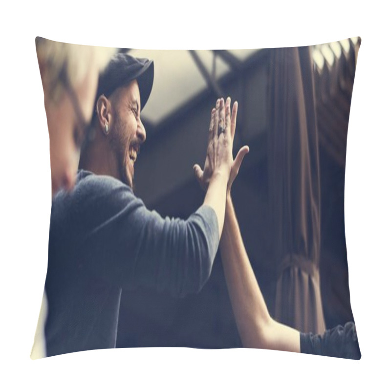 Personality  Men Hands Giving High Five  Pillow Covers