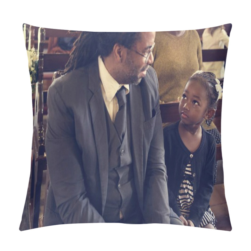 Personality  Father And Daughter In Church Pillow Covers