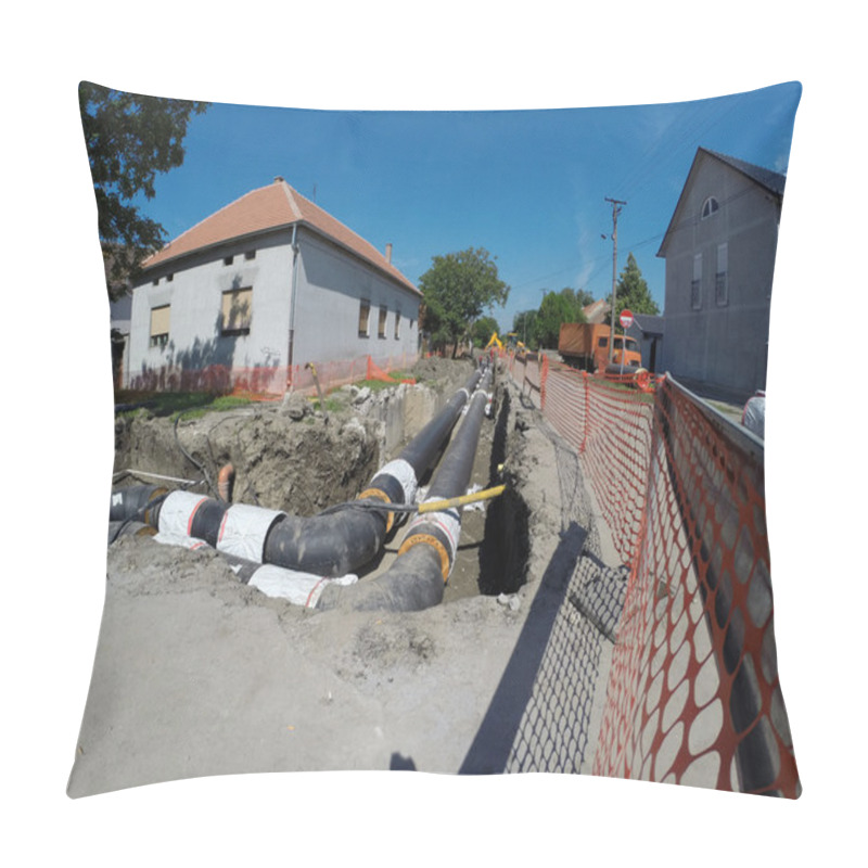 Personality  Reconstruction Of City Heating System Pillow Covers