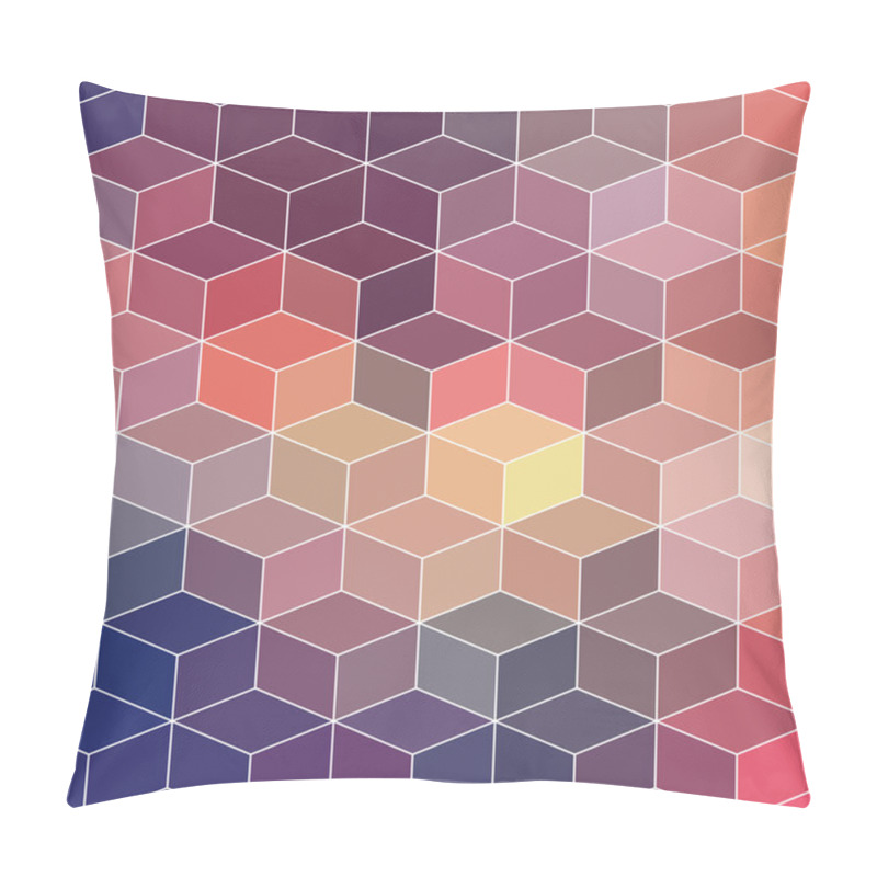 Personality  Background Of Repeating Geometric Rhombs Pillow Covers