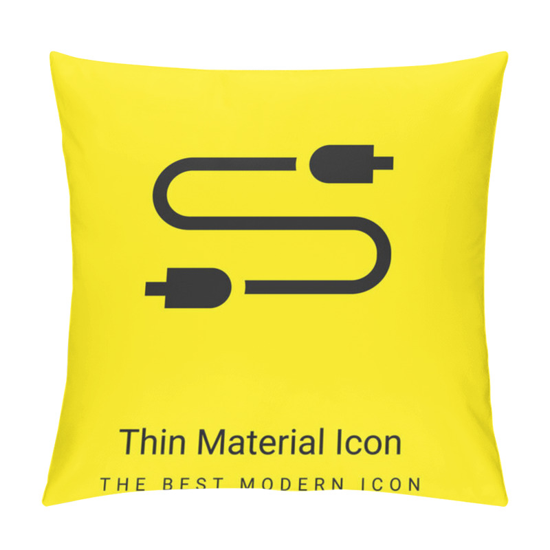 Personality  Audio Jack Minimal Bright Yellow Material Icon Pillow Covers