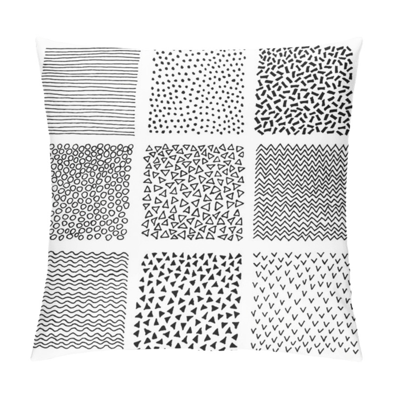 Personality  Hand Drawn Patterns Set Pillow Covers