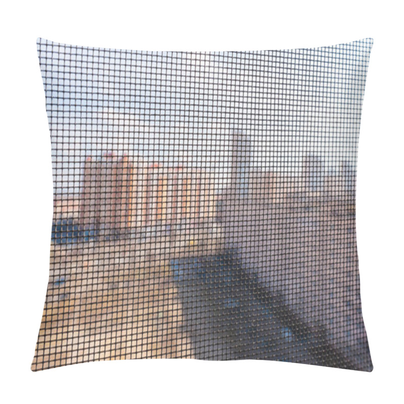 Personality  Mosquito Screen On A Window Pillow Covers