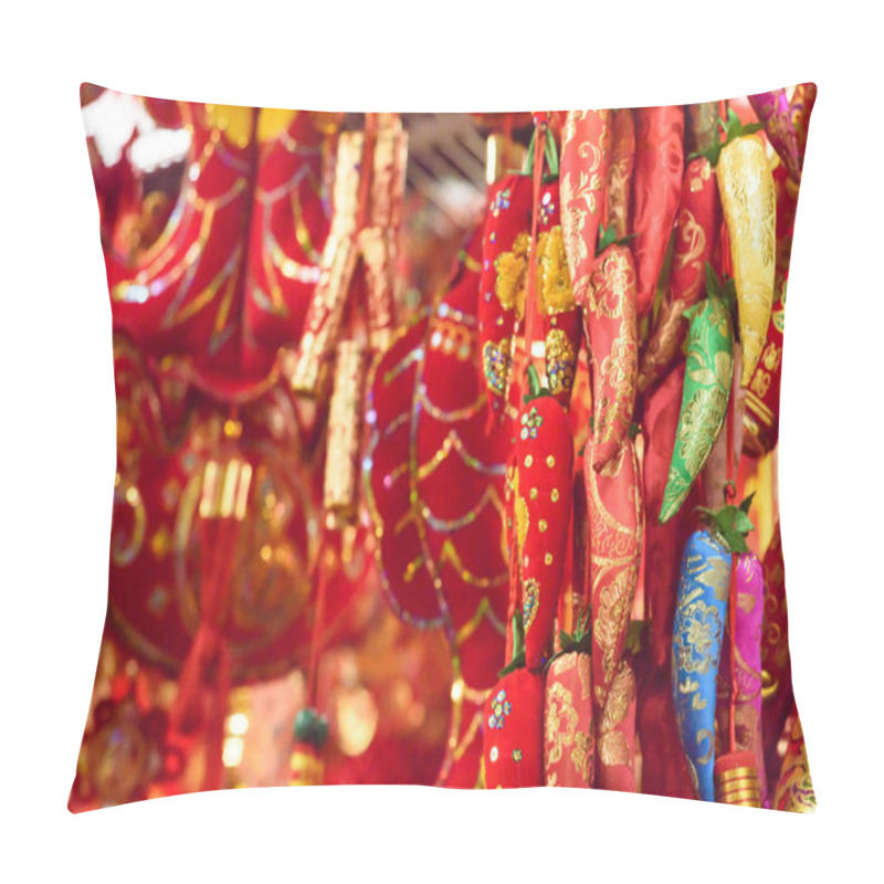 Personality  Chinese Lucky Red Peppers Pillow Covers