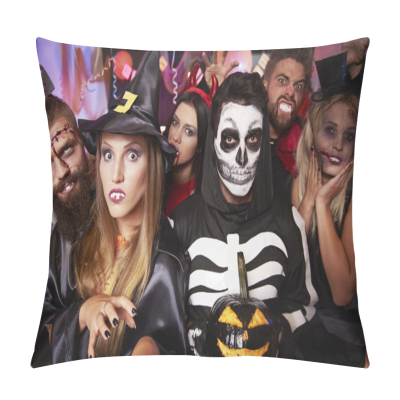 Personality  Group Of Friends Making Funny Faces  Pillow Covers