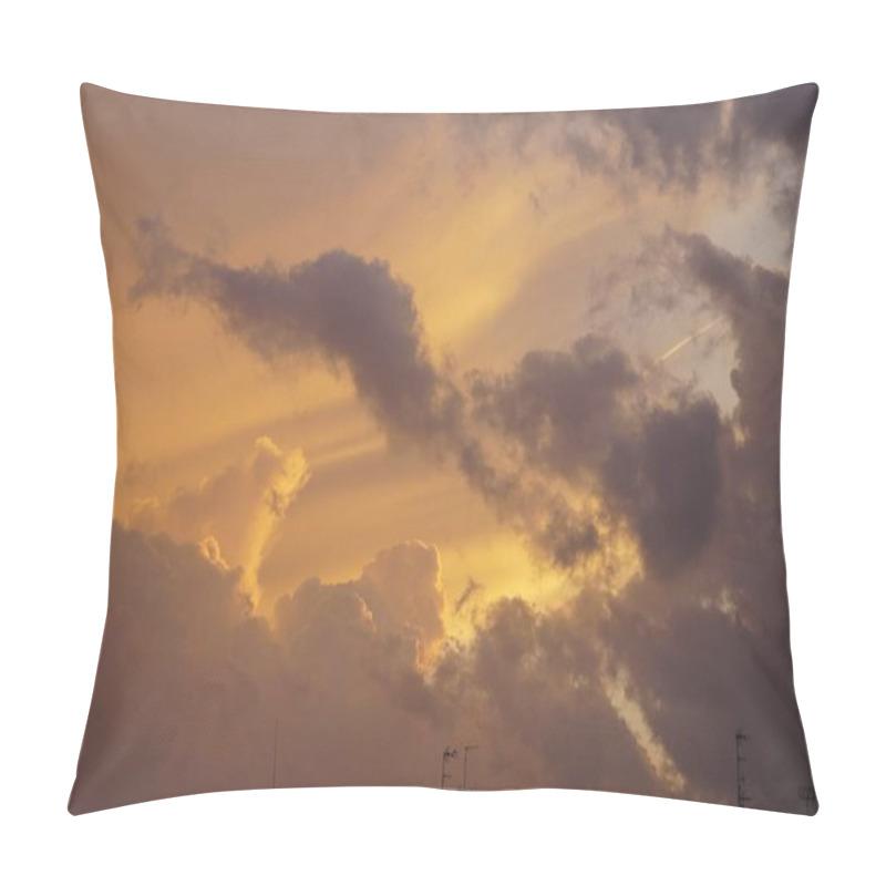 Personality  Sky Background With Clouds And Sunrise Light Pillow Covers