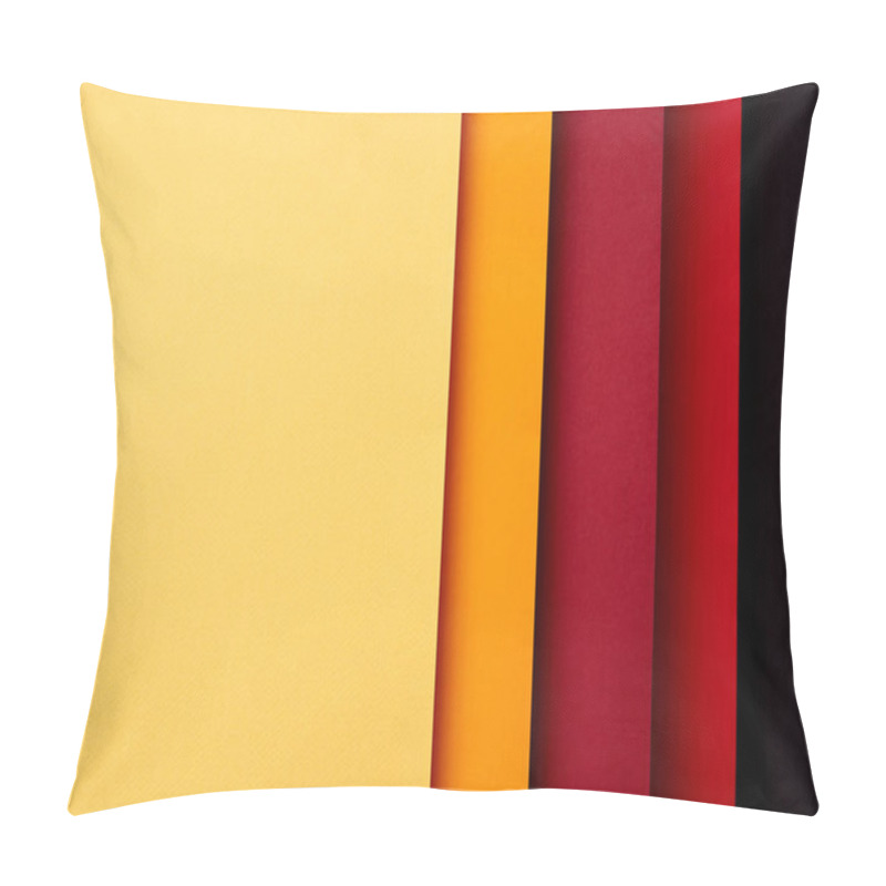 Personality  Pattern Of Overlapping Paper Sheets In Red And Yellow Tones Pillow Covers