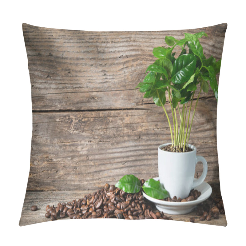 Personality  Coffee Plant In Coffee Cup Pillow Covers