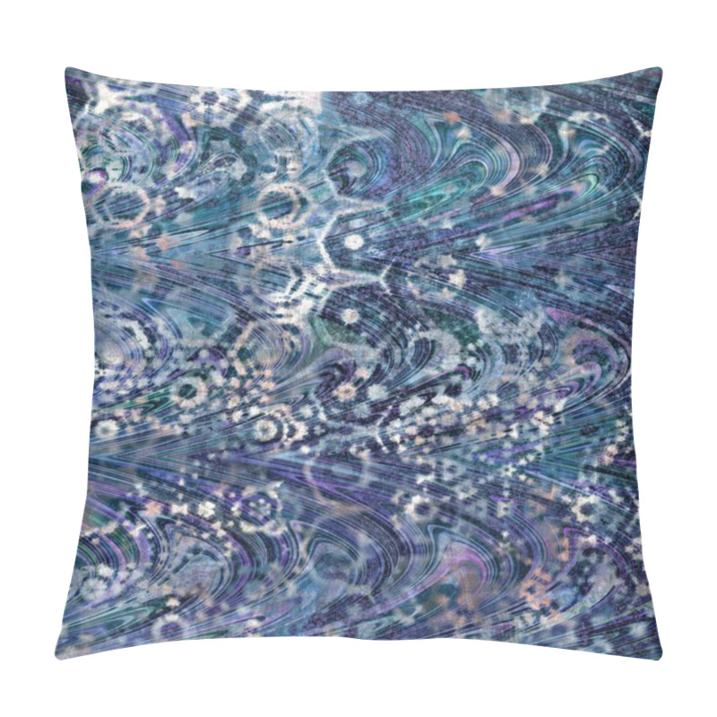 Personality  Seamless Highly Textured Intricate And Ornate Pattern In Navy Blue Pillow Covers